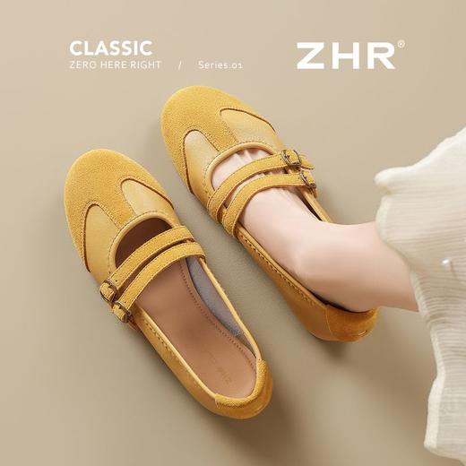 ZHR则则平底玛丽珍鞋2025新款一脚蹬软底浅口单鞋ins简约通勤女鞋 商品图8