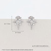 【限时8.8折】【线上铂金馆】PT950 #碎碎冰 【国际铂金协会 精品】铂金实心碎碎冰圣诞星芒耳饰耳钉（直针配铂金耳迫）(BES00200)预售产品下单后不退款不退货不换货不补差价) 商品缩略图3