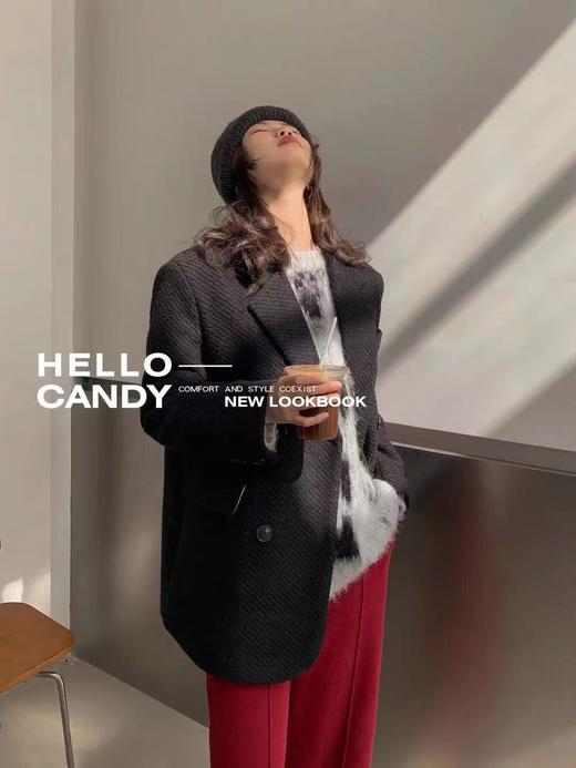 双十二福利！【诗铭洛可】XC7539西服斜纹夹棉宽松大码外套 商品图3