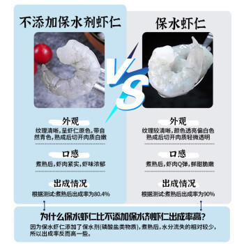 GUO LIAN国联 无人工保水剂铂金虾仁 净重2斤 112-132只 京东虾仁品质保障 /生鲜 /海鲜水产 /虾类 商品图3