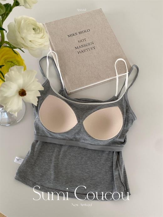 【韩系吊带合集】收腰显瘦带胸垫免穿文胸吊带背心女 可外穿抹胸美背内衣上衣bm风 商品图2