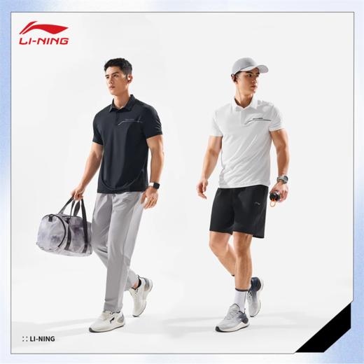 李宁健身系列男子冰感舒适防晒短袖POLO衫APLV285 商品图1