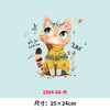 卡通小猫咪烫画印花贴新款做衣服DIY热转印胶片白墨电熨斗烫画 商品缩略图0