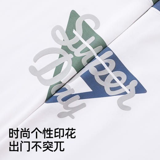 【商场同款】熳洁儿 男士家居服95棉男士短袖短裤套装休闲可外穿24203901 商品图4