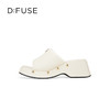 【张小婉同款】Dfuse迪芙斯2025夏季新款露趾拖鞋增高厚底坡跟凉拖DFD2110024 商品缩略图6