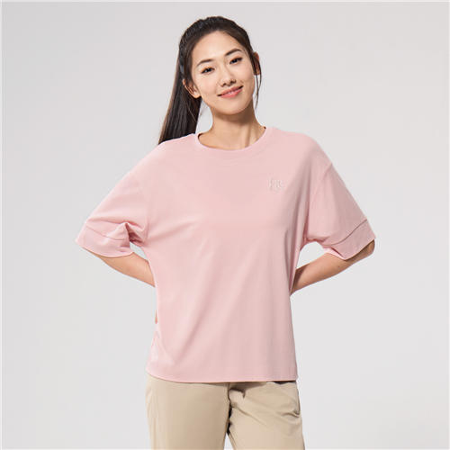 佐丹奴女装SS25商场同款【全面液氨】纯棉字母刺绣短袖T恤05325219 商品图1