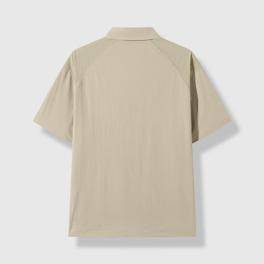GXG男装25夏季时尚拉链口袋翻领简约通勤休闲男式短袖POLO衫K&C 商品图9
