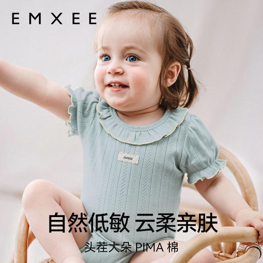 【宝宝服饰】嫚熙婴儿连体衣夏季薄款宝宝包屁衣透气网眼短袖爬服 商品图3