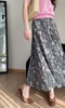 暗夜生花法式气质碎花裙松紧腰大摆显瘦中长款A字裙 商品缩略图1