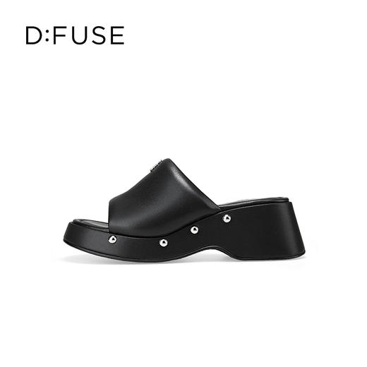 【张小婉同款】Dfuse迪芙斯2025夏季新款露趾拖鞋增高厚底坡跟凉拖DFD2110024 商品图9