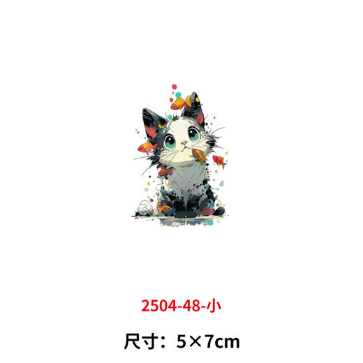 卡通图案小猫咪烫画印花贴新款DIY热转印电熨斗烫画衣服 商品图2