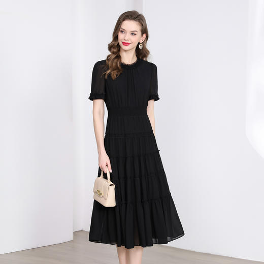 「高货deo」全新升级【铂金会员413/天猫559/差价146】(00120)洛诗琳夏季新款法式雪纺连衣裙2025修身高级感优雅长裙 商品图2