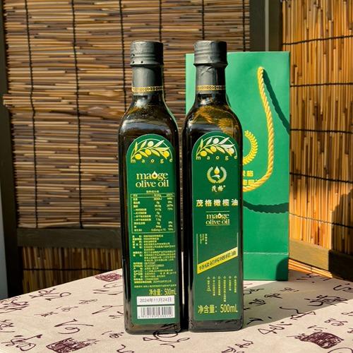 【色泽金黄】茂格 橄榄油 500ml*2瓶/礼袋装 头道青果初榨 商品图1