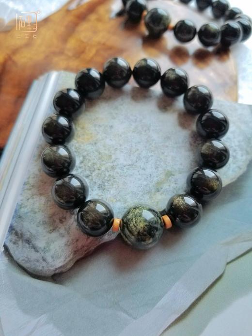 泰山石金曜石能量手串 商品图2