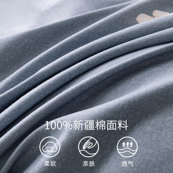 恒源祥A类100%纯棉四件套床上用品 新疆棉全棉床单被套200*230cm双人1.5/1.8米 商品图1