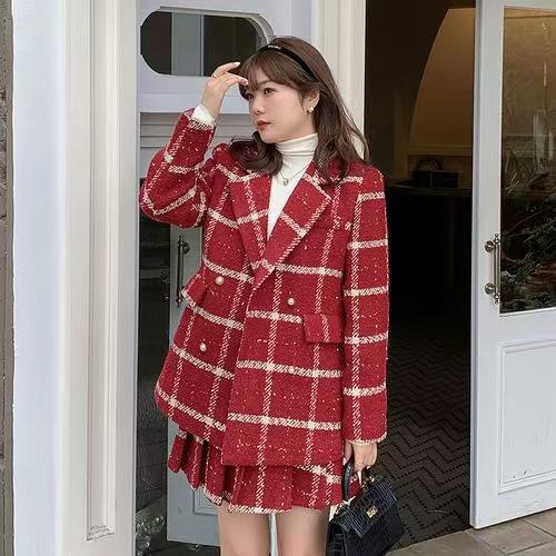 【诗铭洛可】XCA476小香风夹棉外套/压褶半裙B9-2 商品图4