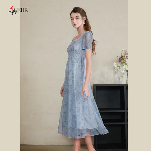 司歌雪纺碎花收腰连衣裙短袖A911082X 商品图4