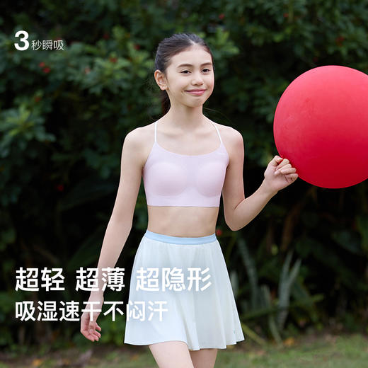 【两款可选】bras旗下likeuu少女薄荷小凉风细肩带内衣/likeuu小番茄少女发育期植物防螨内衣  0618 商品图2