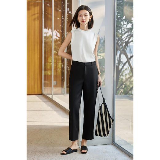 剩S/M/L/XL 【休闲套装】2025夏季时尚无袖针织衫显瘦小脚裤3648 商品图0