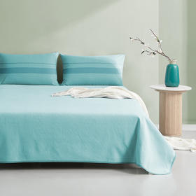 琴悦老粗布纯棉凉席三件套