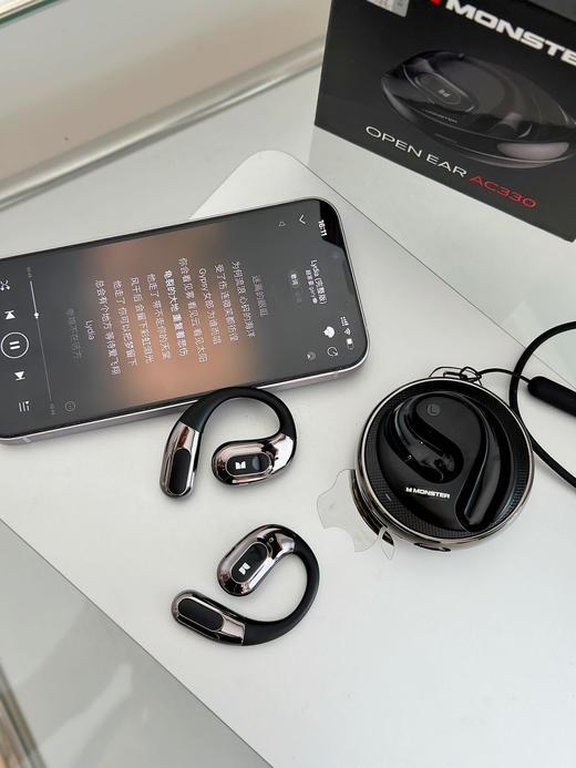 【Monster魔声挂耳式耳机AC330型号MH22208】✅不入耳，舒适无感佩戴，跳舞不掉！ ✅升级款，提升喇叭音质，不带耳套！-LB 商品图12