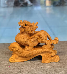 万事如意貔貅°黄杨木摆件