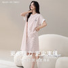 雀说纯棉睡裙女夏季短袖中长裙休闲条纹家居服女新款薄款可外穿睡衣女AL2538 商品缩略图1