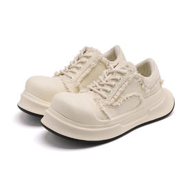 Ariseism&Neatoism 圆头帆布鞋米奇大头鞋女厚底增高休闲板鞋