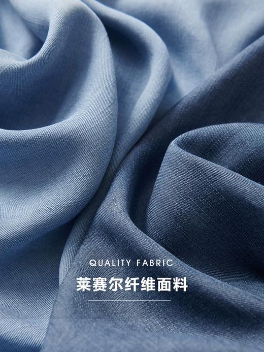 夏日港风100天丝软牛仔短袖衬衫 商品图13