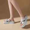 「K」洛诗琳21029夏季新款时尚珍珠水钻厚底交叉外穿凉拖鞋322 商品缩略图0