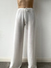 ZAANLI｜ZNSS25028 汉麻天丝系带针织长裤 [ 白 / 杏 ] 商品缩略图1