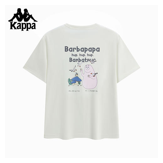 巴巴爸爸Kappa卡帕运动男短袖2025夏季新款宽松透气休闲女半袖K0F62TD73 商品图2