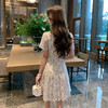 奢姿大码女装2025夏季新款时尚方领短袖连衣裙胖妹妹气质碎花裙子9952869807 商品缩略图3