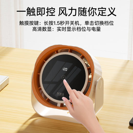 热卖中！！【华为合作代工厂 免费试用15天】笨笨马橙风轻语桌面风扇BF13 商品图1