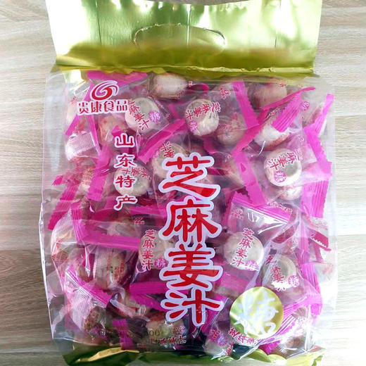 【手工姜糖，原味诱人~】姜汁糖500g袋装 硬质糖果芝麻红糖原味 山东特产手工老姜糖散装 独立包装-QQ 商品图5