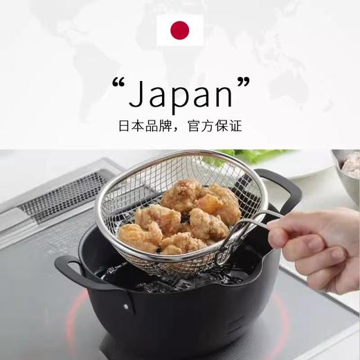 吉川日本进口AIKATA铸铁天妇罗油炸锅 油炸锅+锅盖+滤网 商品图3