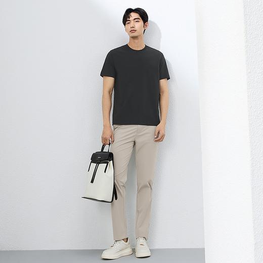 柒牌【含桑蚕丝】短袖男T恤时尚休闲圆领体恤 商品图3