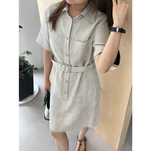 2506302    zhi禾 亚麻衬衫连衣裙 商品图4