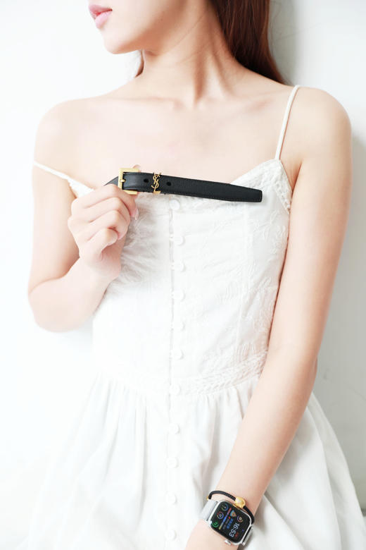 显腰身啊啊啊，女神气质全开。复古纯铜手工黑色方扣腰带C061088 商品图0