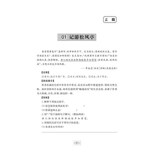 初中文言文领先阅读 中考复习/培优入门/拓展提升 全国通用 商品图1