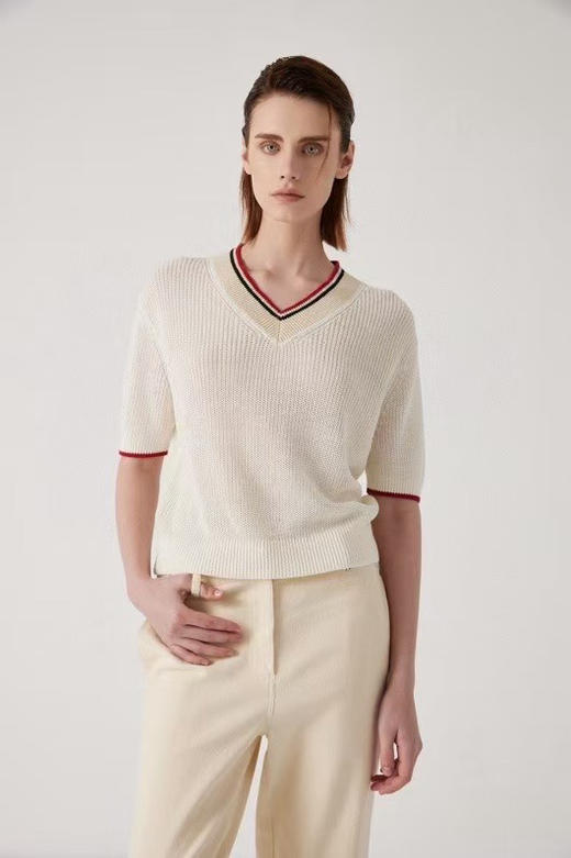 BC亚麻中袖。 黑色。白色 自己备注颜色 商品图1