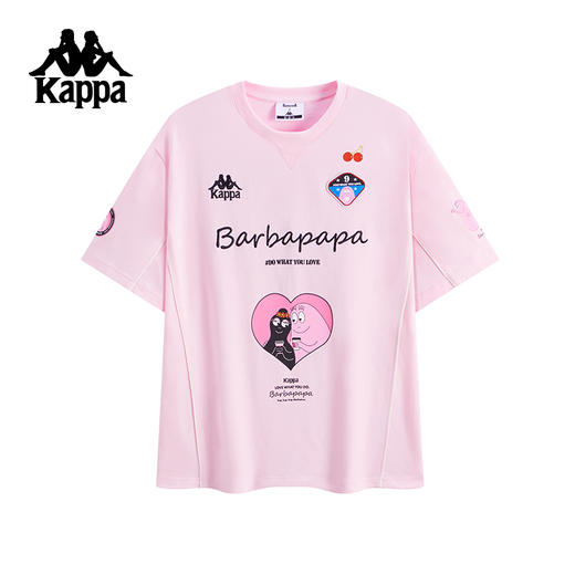 巴巴爸爸Kappa卡帕运动男短袖2025夏季新款宽松透气休闲圆领女K0F62TD75 商品图1
