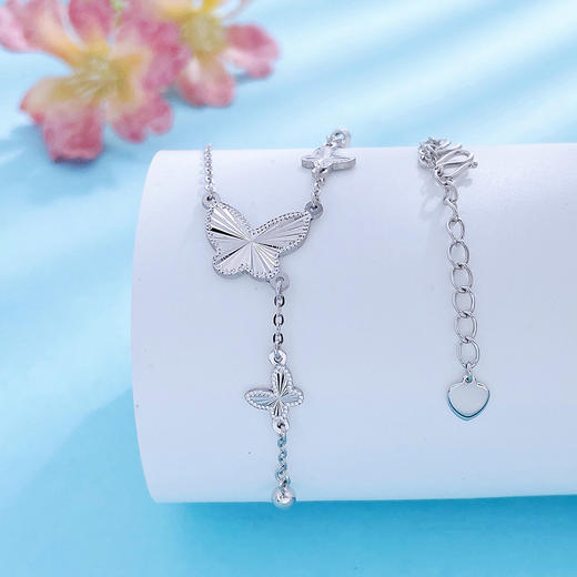 【限时8.8折】PT950 【精品】铂金车花蝴蝶调节Y形流苏锁骨套链(BFPTTL00016)预售产品下单后不退款不退货不换货不补差价)预售产品下单后不退款不退货不换货不补差价 商品图0