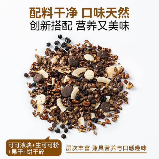 璞匠可可黑巧烘焙燕麦片早餐即食冲饮水果坚果燕麦片 商品图1