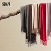 森马围巾男2024秋冬新款韩系情侣加宽披肩两用简约仿羊绒保暖围脖 商品缩略图1