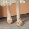 ZHR则则水钻5CM坡跟凉鞋女夏季仙女风凉鞋女外出百搭气质高跟鞋女 商品缩略图8