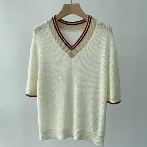 BC亚麻中袖。 黑色。白色 自己备注颜色 商品图5