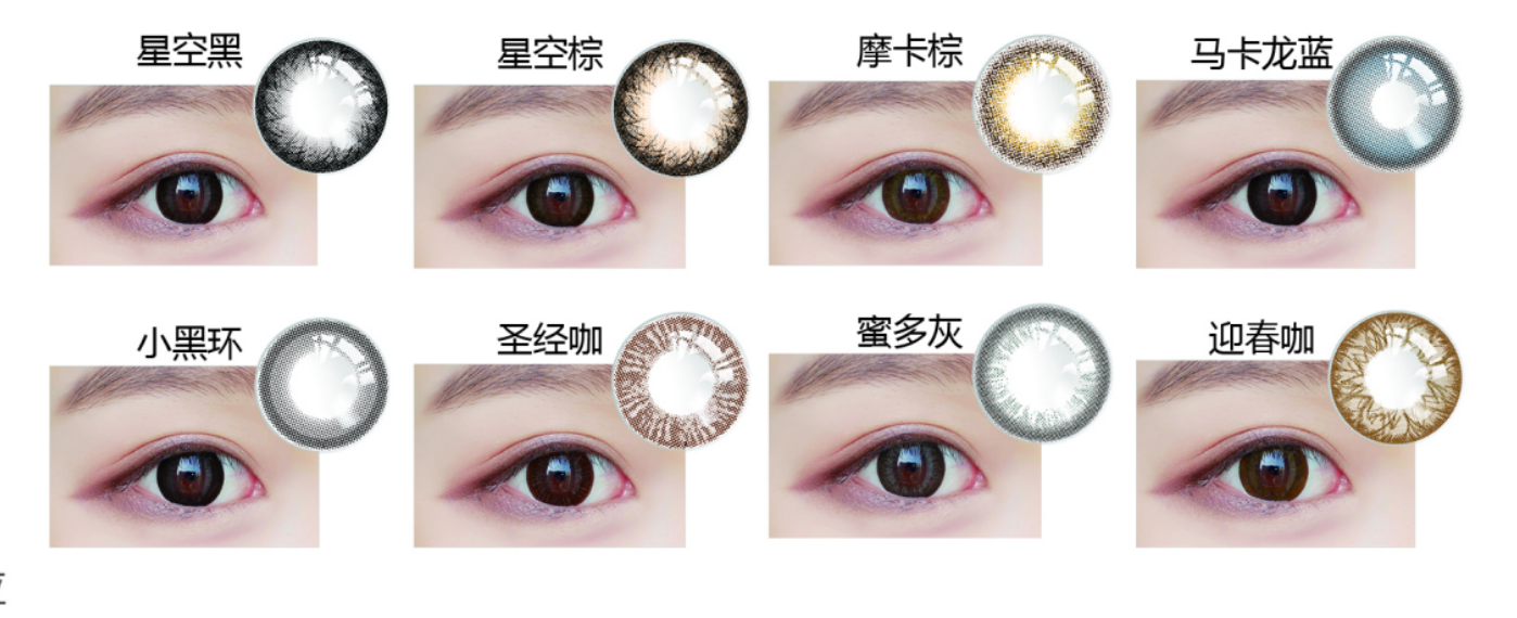 晶透美瞳散光年抛/半年抛1片装（需提供球镜/柱镜/轴位/是否换算）