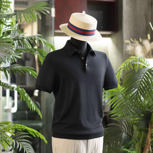 25年新款男士夏日高级皮马棉/高性能功能纤维 翻领Polo衫短袖   四色可选 商品图1