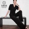 HJ2L33_漆黑色_裤子_春夏_轻奢垂坠感松紧腰显瘦通勤气质休闲裤_高级女装_BERNIEELEN 伯妮斯茵 商品缩略图0